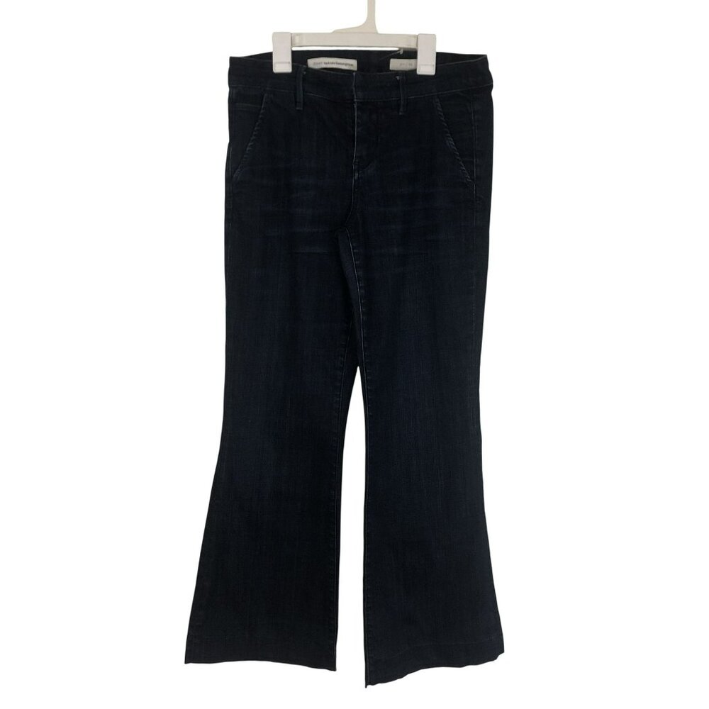 Pilcro Anthropologie Jeans Flare Denim Raw Hem & Pockets Womens Size 29